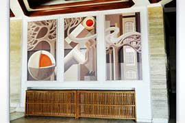 For Spiru Haret - detail set left - hand drawing